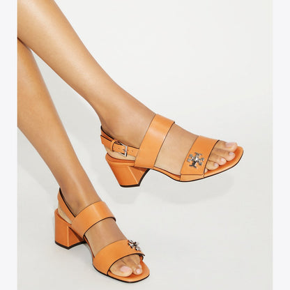 Tory Burch Turnlock Heeled Sandal CAMELLO