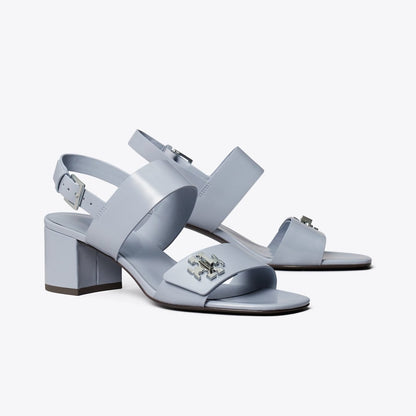 Tory Burch Turnlock Heeled Sandal VAPOR BLUE