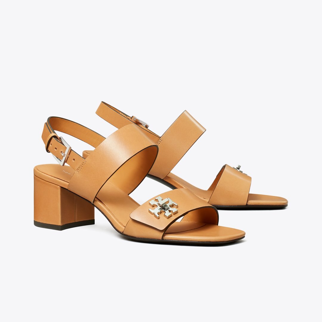 Tory Burch Turnlock Heeled Sandal CAMELLO