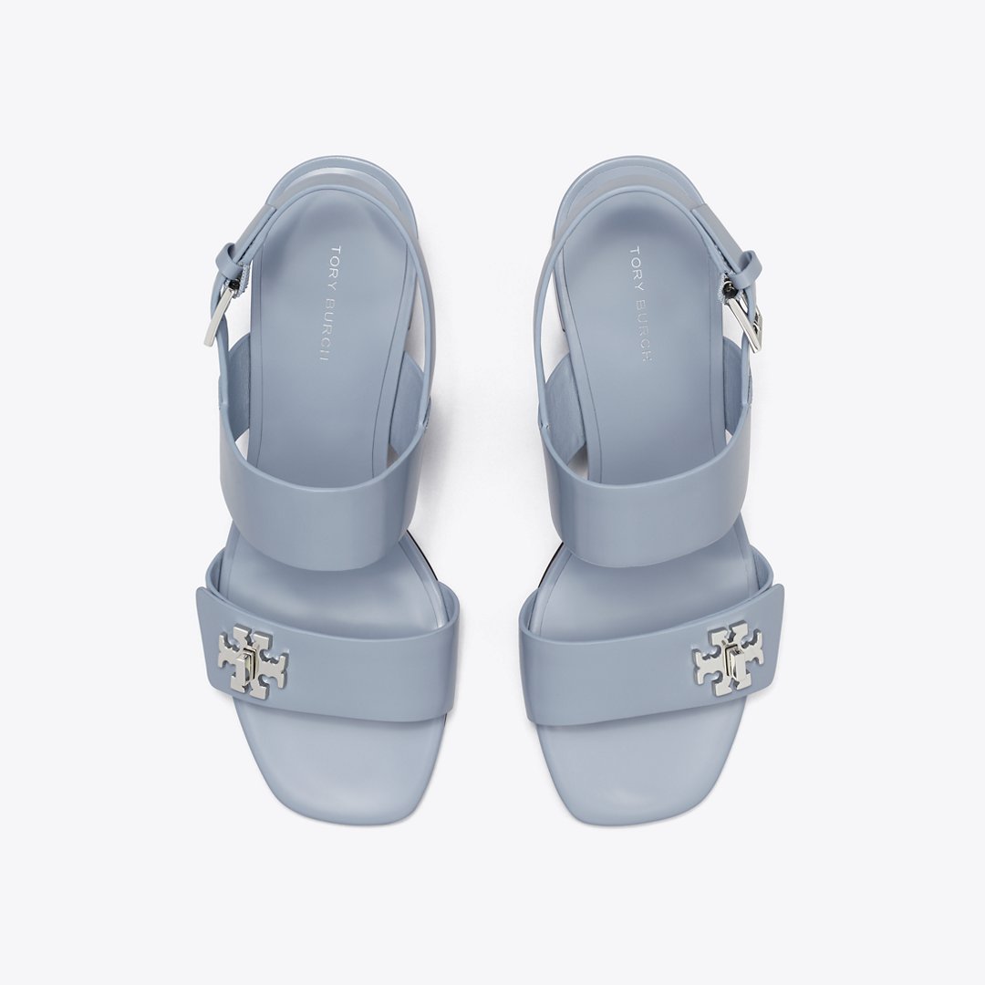 Tory Burch Turnlock Heeled Sandal VAPOR BLUE