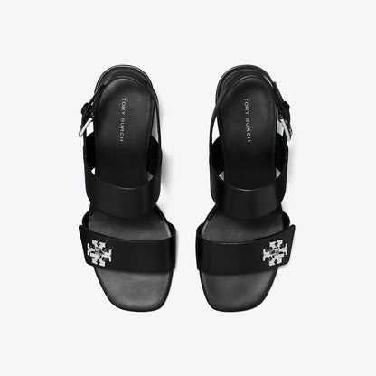Tory Burch Turnlock Heeled Sandal PERFECT BLACK