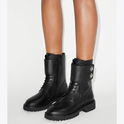 Tory Burch Turnlock Lug Boot PERFECT BLACK