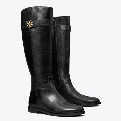Tory Burch Turnlock Riding Boot PERFECT BLACK