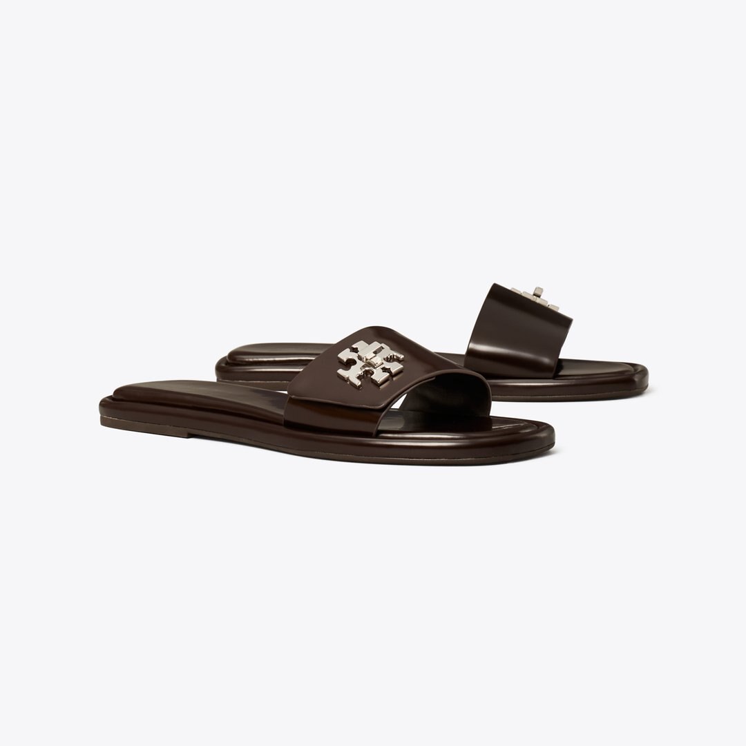 Tory Burch Turnlock Slide COCOA