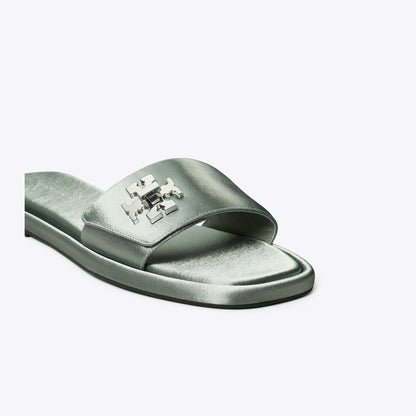 Tory Burch Turnlock Slide VINTAGE STEEL BLUE