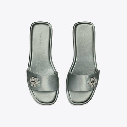 Tory Burch Turnlock Slide VINTAGE STEEL BLUE