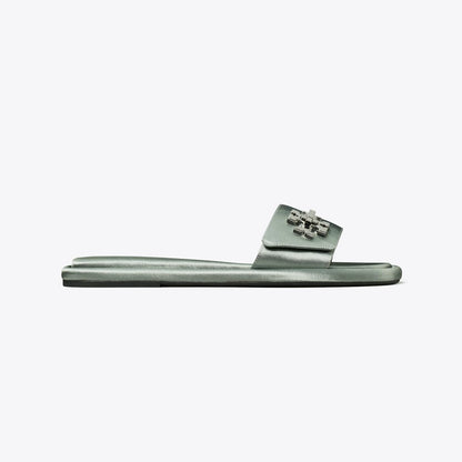 Tory Burch Turnlock Slide VINTAGE STEEL BLUE