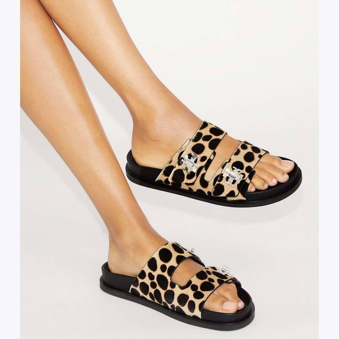 Tory Burch Turnlock Sport Slide TRENCH / PERFECT BLACK