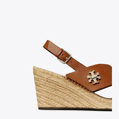 Tory Burch Turnlock Wedge Espadrille CLASSIC CUOIO