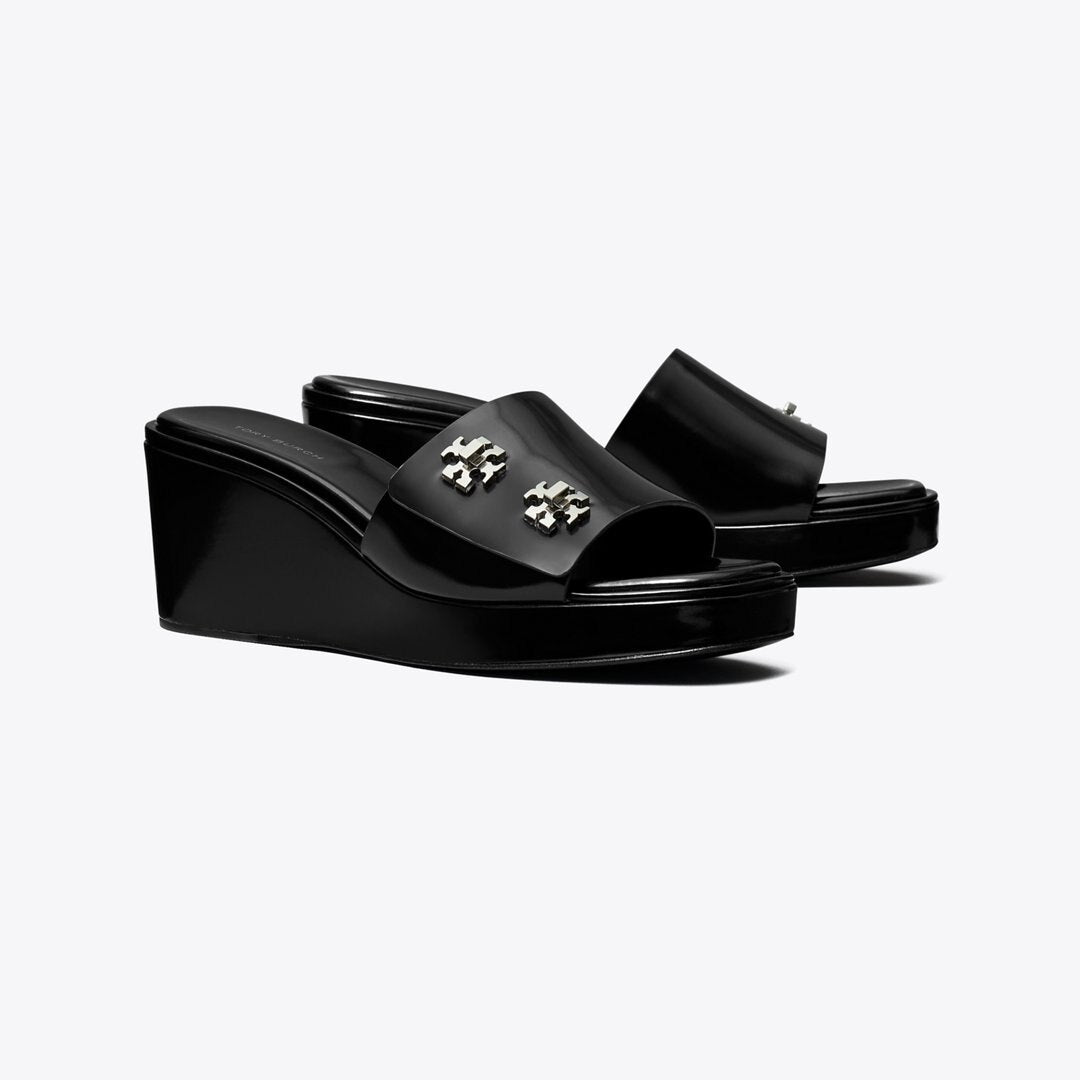 Tory Burch Turnlock Wedge Sandal PERFECT BLACK
