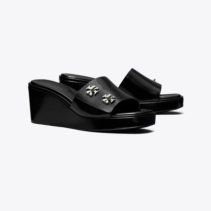 Tory Burch Turnlock Wedge Sandal PERFECT BLACK