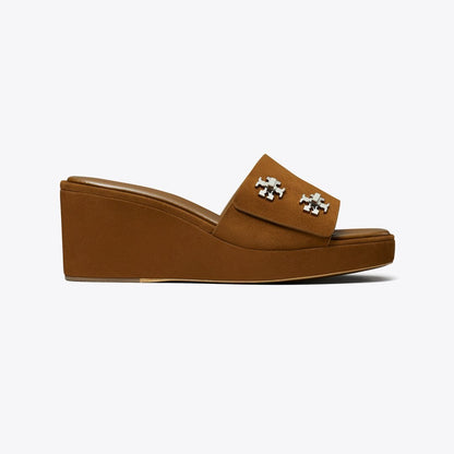 Tory Burch Turnlock Wedge Sandal COGNAC BROWN