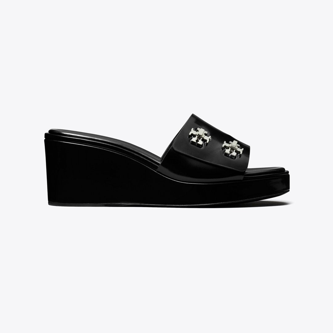 Tory Burch Turnlock Wedge Sandal PERFECT BLACK