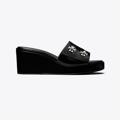 Tory Burch Turnlock Wedge Sandal PERFECT BLACK