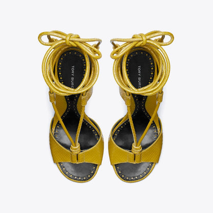 Tory Burch Twisted Heel Sandal SIENNA GOLD