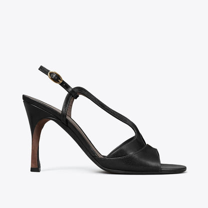 Tory Burch Twisted Heel Sandal BLACK