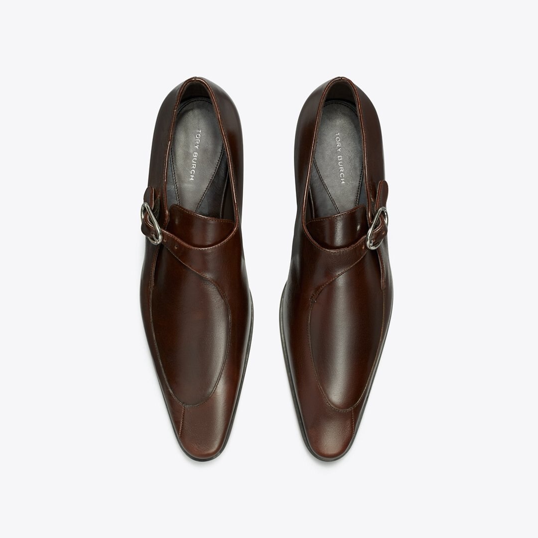 Tory Burch Twisted Monk Strap BARK BROWN
