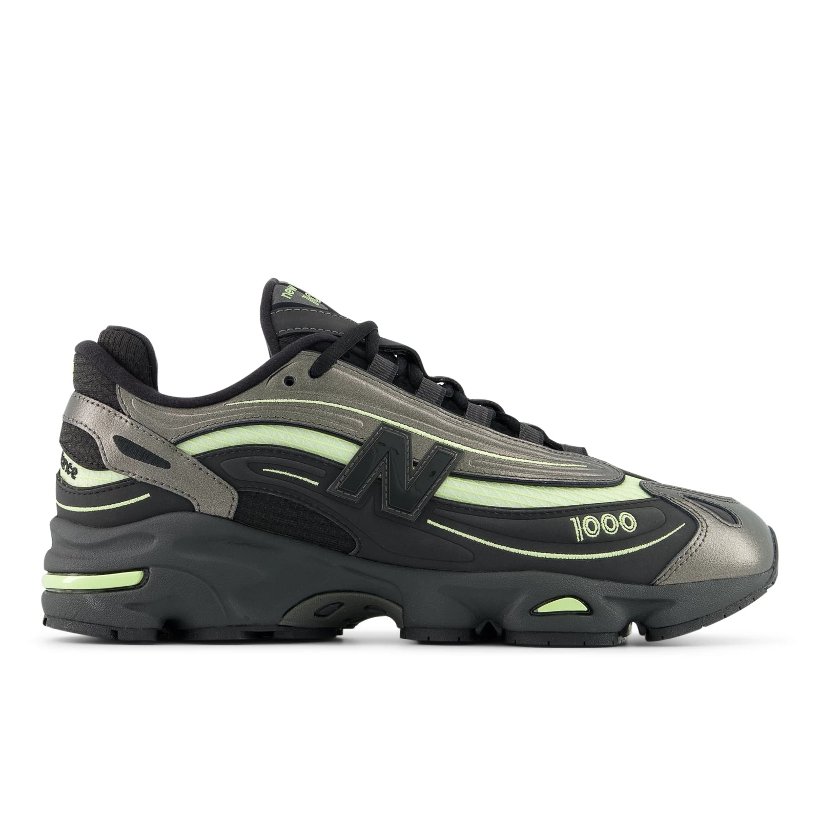New Balance 1000 Black Metallic With Dry Lime Ykk Black Metallic With Dry Lime Ykk