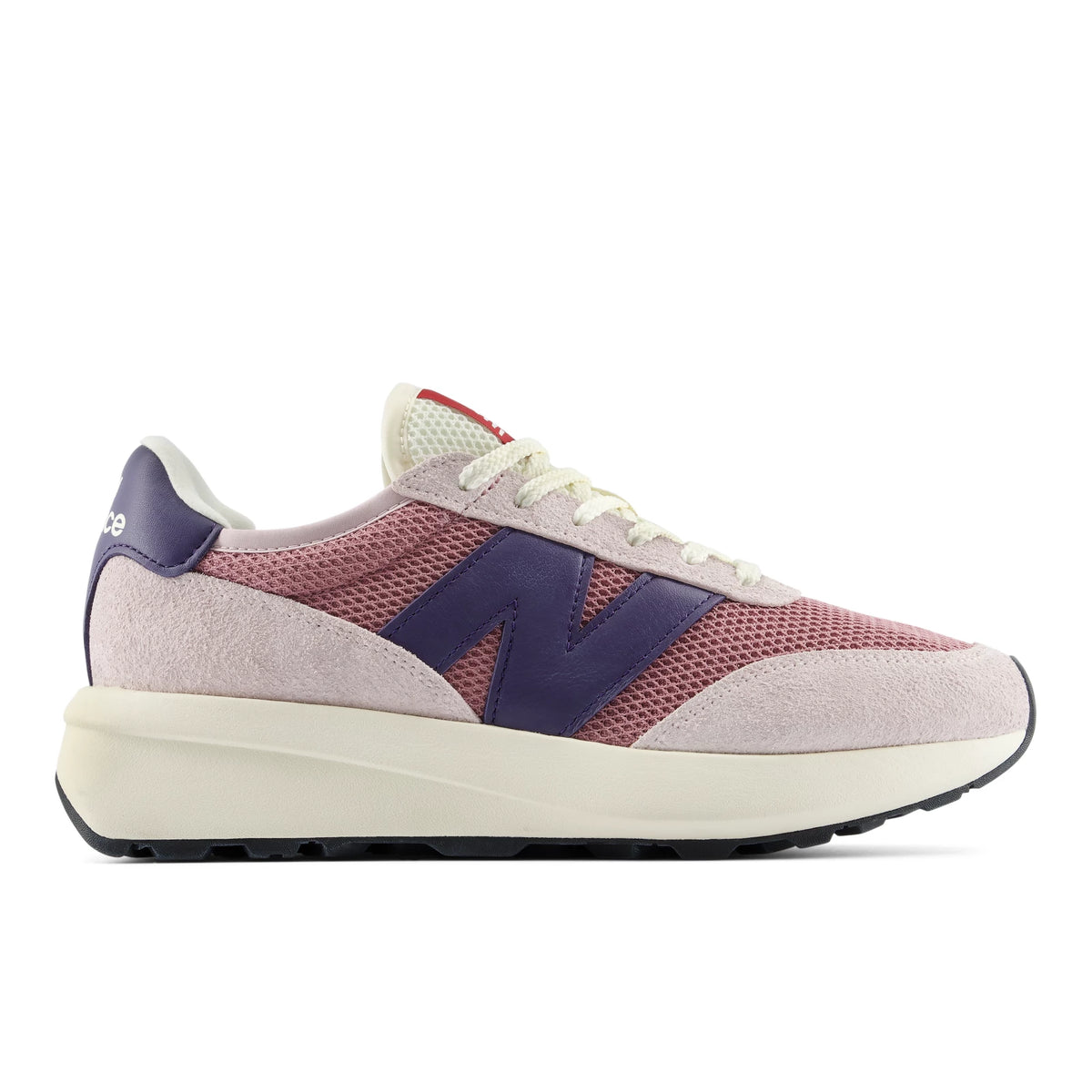 New Balance 370 Stone Pink with Shadow Red