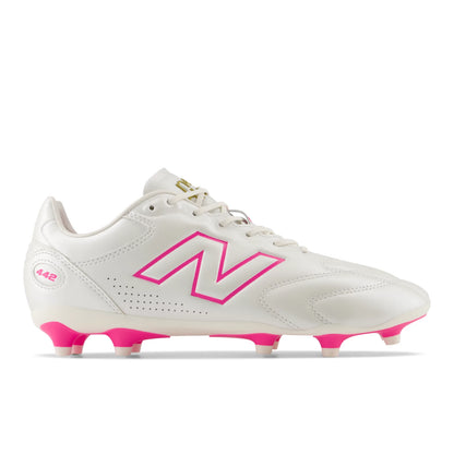 New Balance 442 Pro FG V3 Sea Salt with Pink Heat
