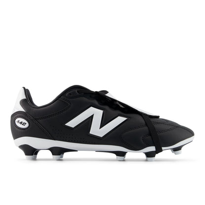 New Balance 442 Pro Tongue FG V3 Black with White and Fire Cracker