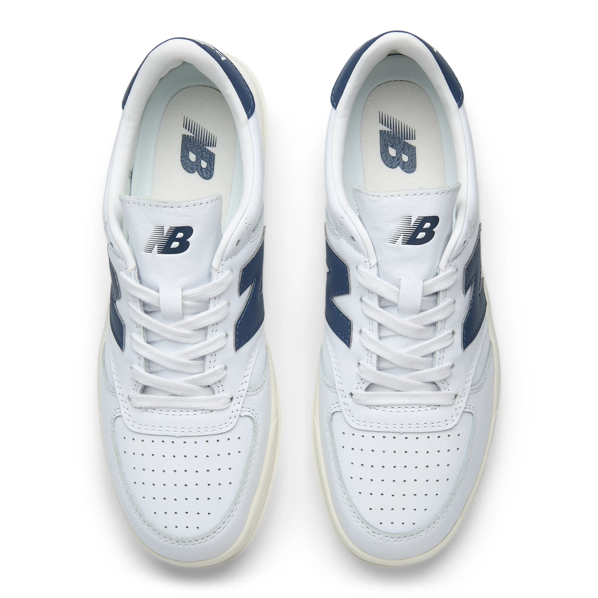New Balance T500 White with Vintage Indigo