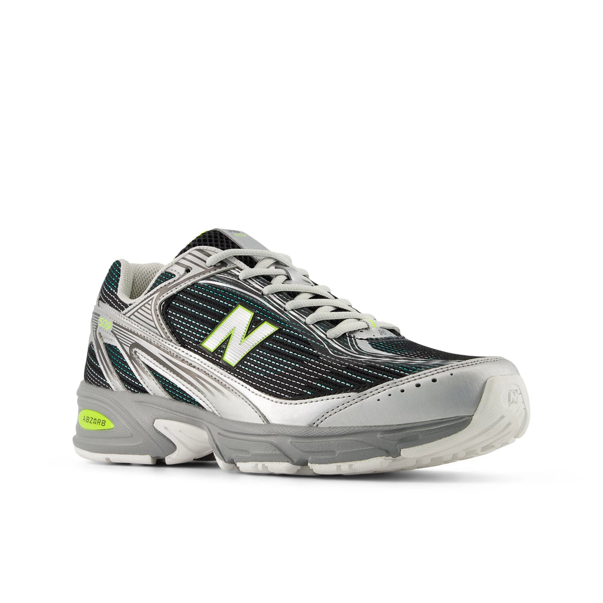New Balance 509 Silver Metallic with Deep End and Alkaline Green