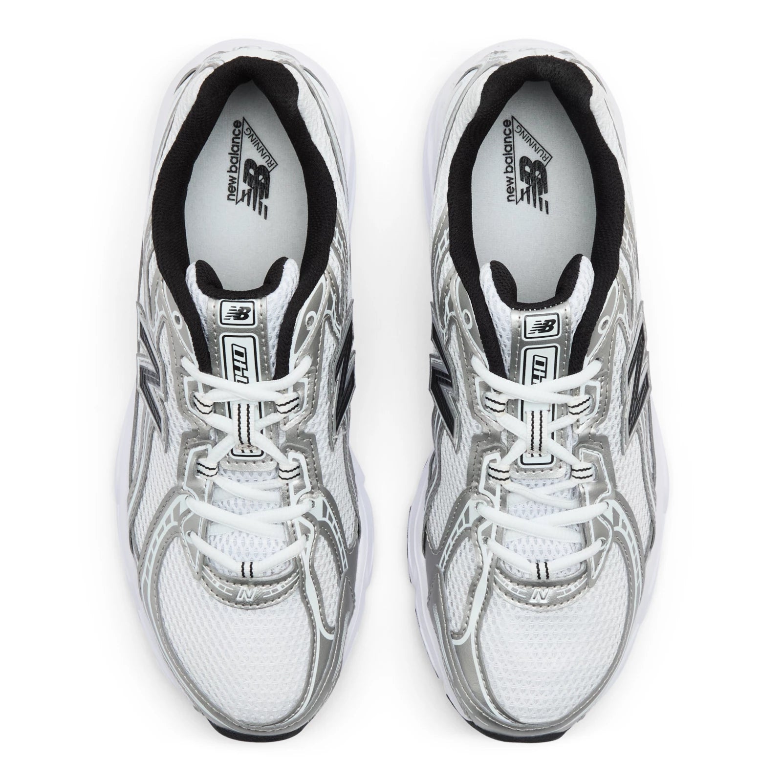 New Balance 740 White With Metallic Silver And Black White With Metallic Silver And Black