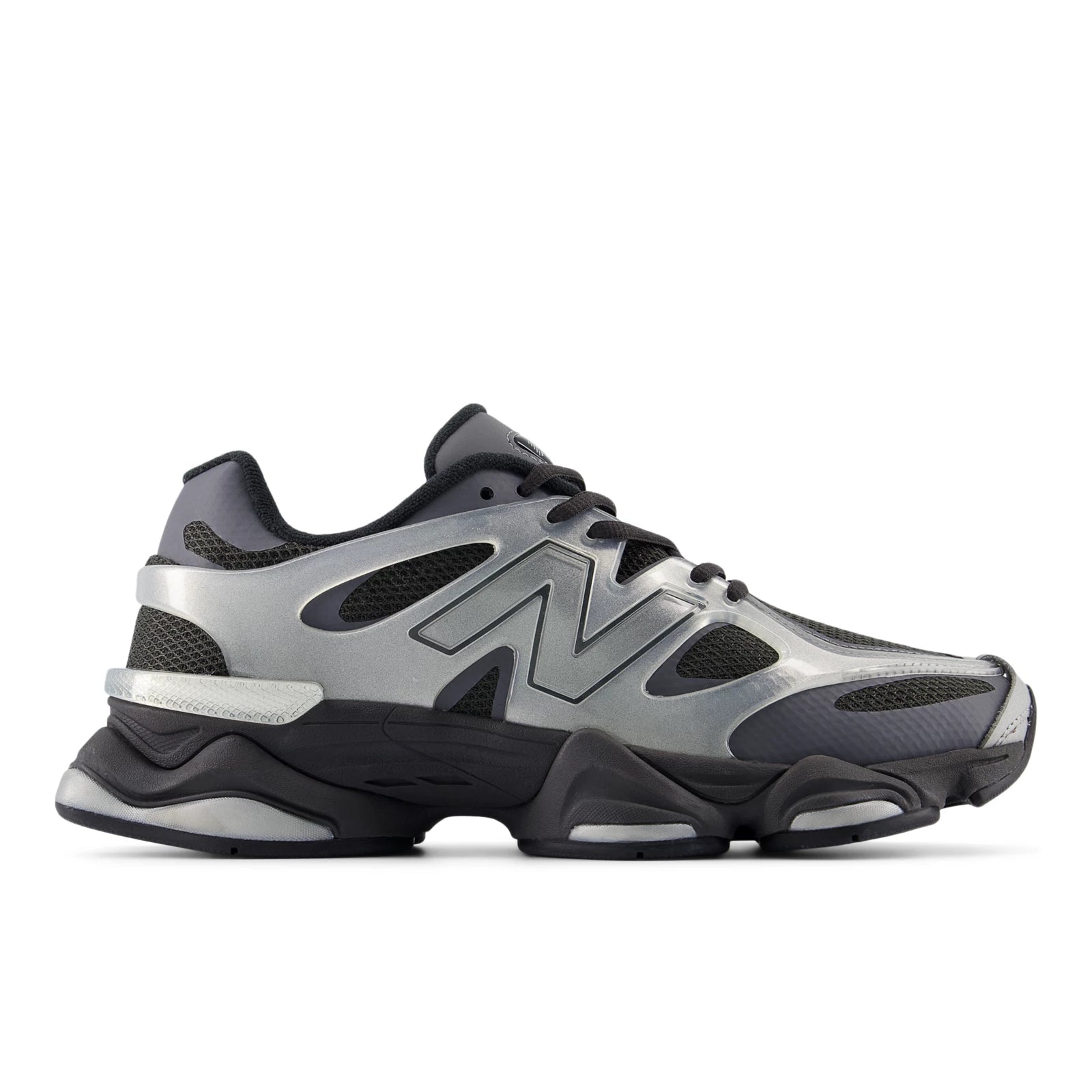 New Balance 9060 X Silver Metallic With Black Cement Silver Metallic With Black Cement