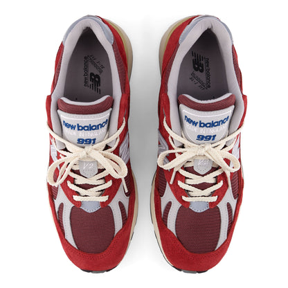New Balance Made in Uk 991v2 Vintage Sports Red