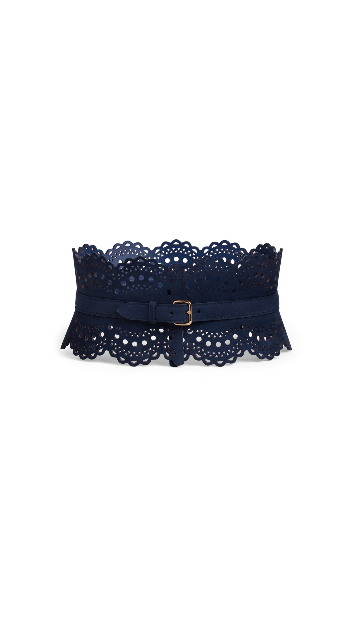 Alaïa Bustier Belt In Perforated Vienne Nubuck