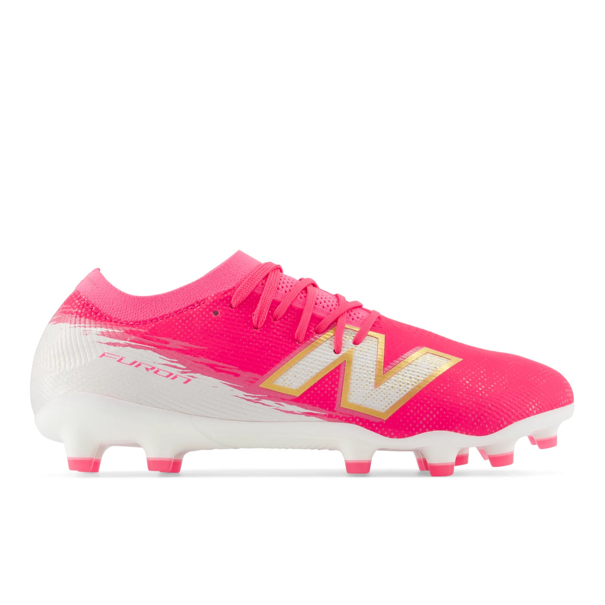 New Balance Furon Women's Elite MG V8 Pink Heat with Sea Salt and Gold Metallic
