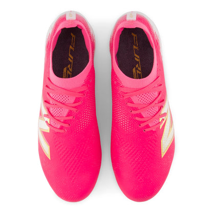 New Balance Furon Women's Elite MG V8 Pink Heat with Sea Salt and Gold Metallic
