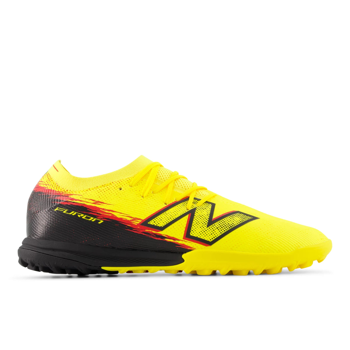 New Balance Furon Elite TF V8 Punch Yellow with Black and Fire Cracker