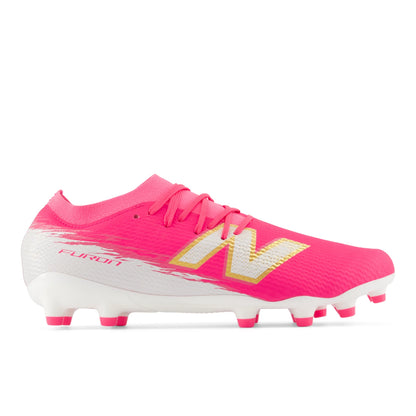New Balance Furon Women's Team MG V8 Pink Heat with Sea Salt and Gold Metallic