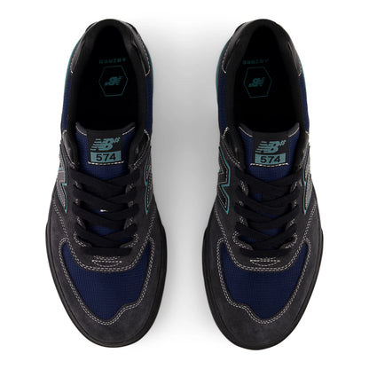 New Balance NB Numeric 574 Vulc Faded Black with Faded Teal