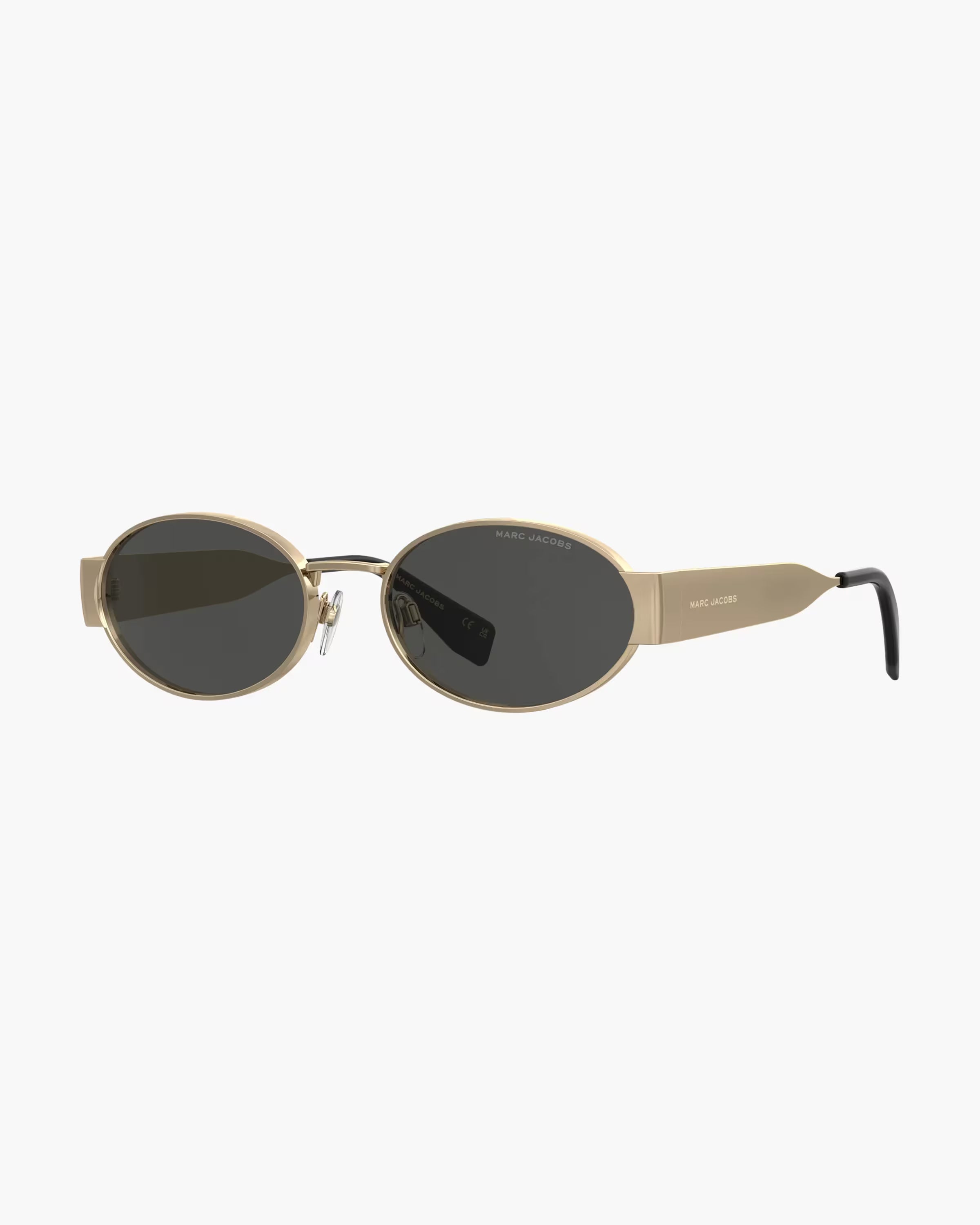 Marc Jacobs The Classic Logo Round Sunglasses Black/Gold
