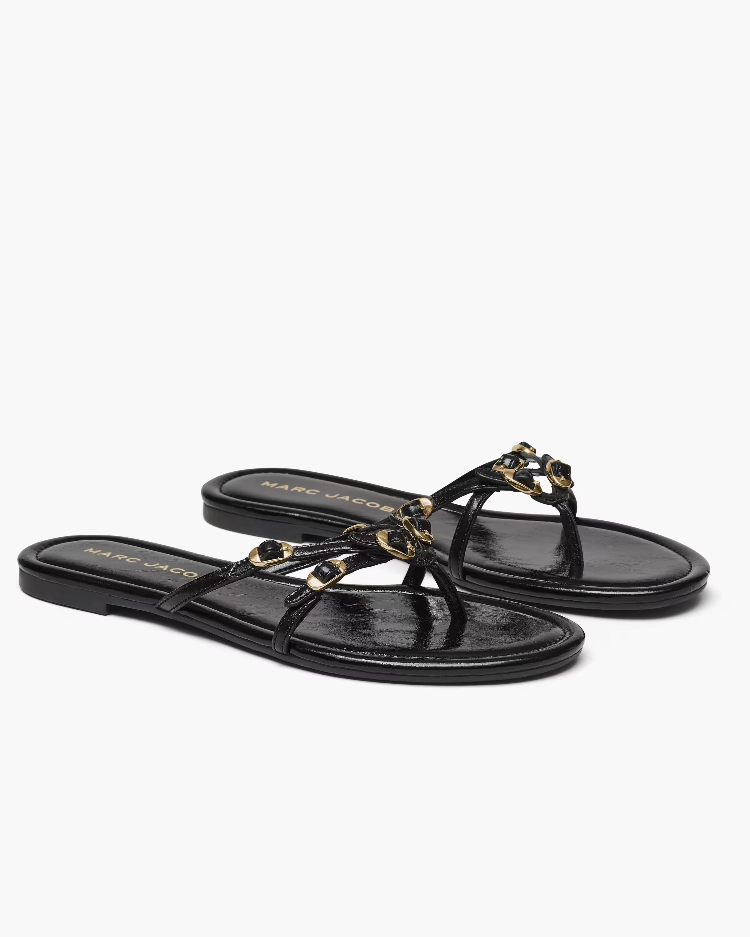Marc Jacobs The Leather Kiki Sandal Black