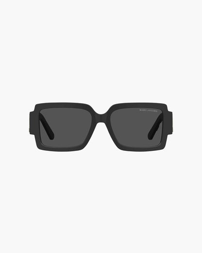 Marc Jacobs The Bold Logo Square Sunglasses Black/White