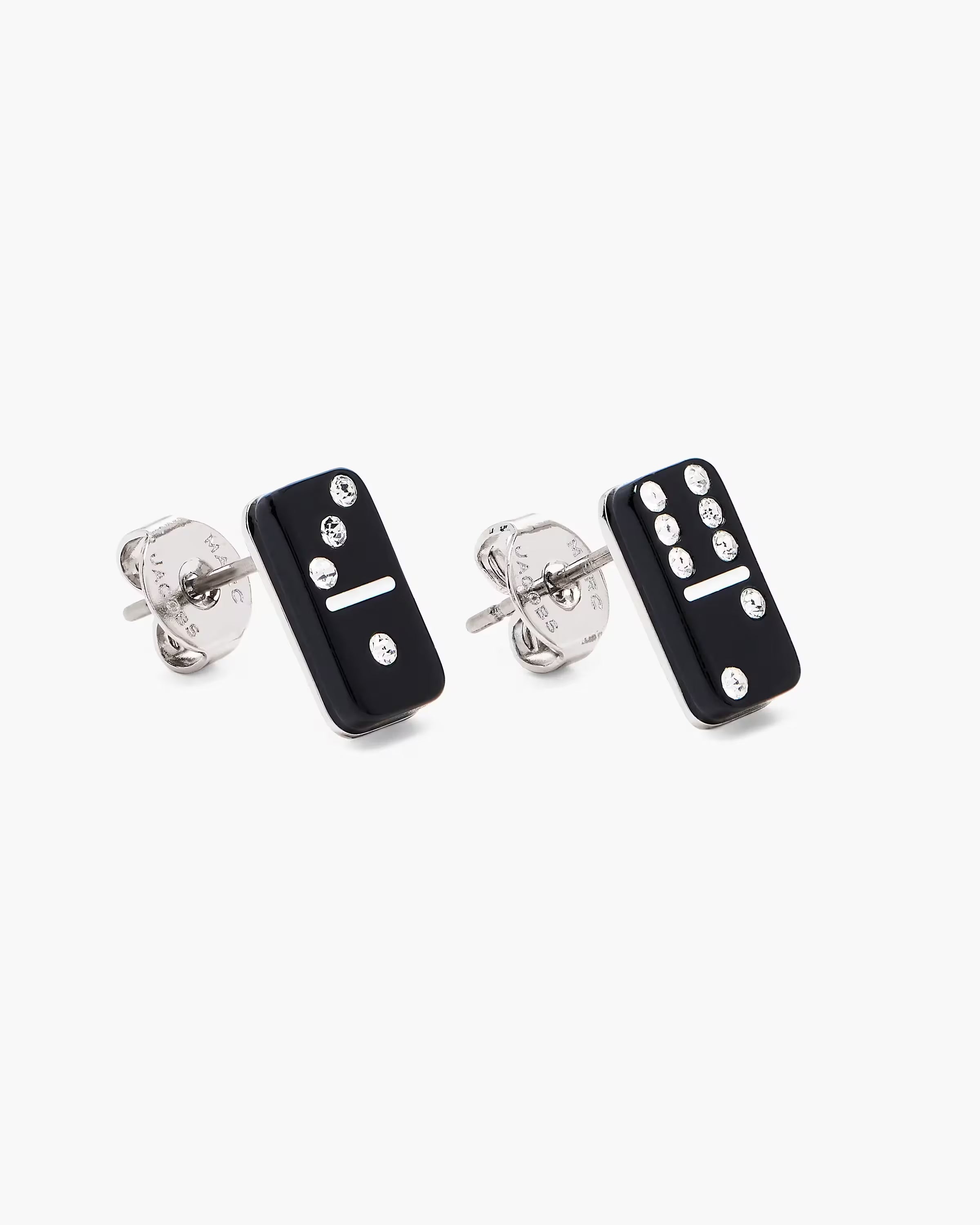 Marc Jacobs The Domino Stud Earrings Silver/Black