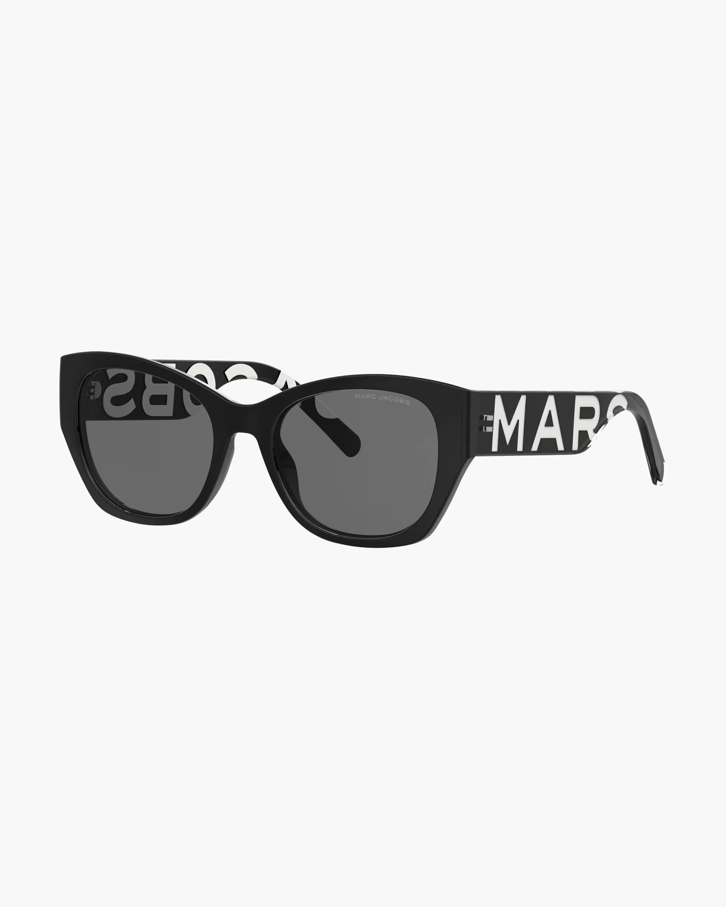 Marc Jacobs The Bold Logo Square Cat Eye Sunglasses Black/White