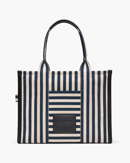 Marc Jacobs The Stripe Canvas Large Tote Bag Blue Sea Multi