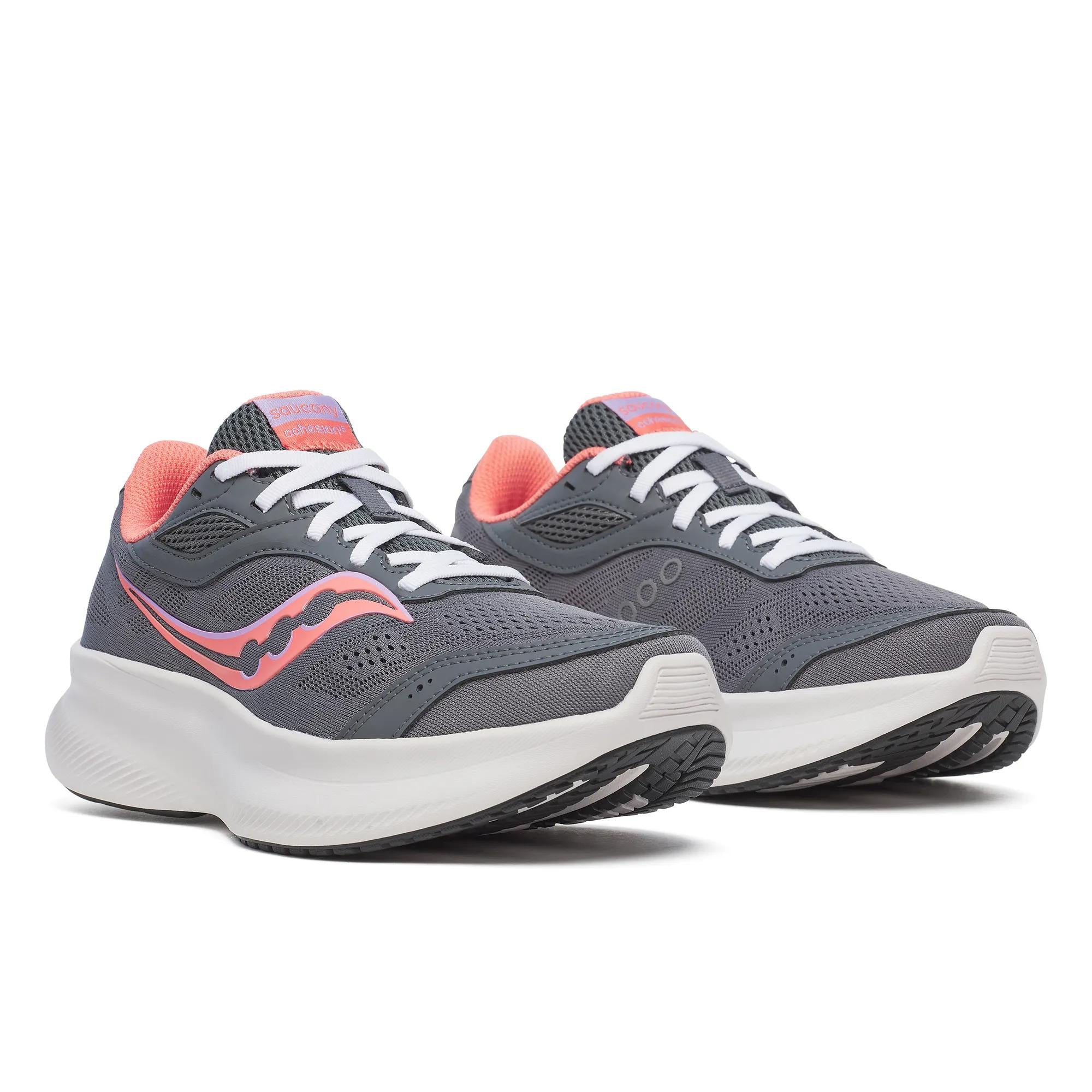 Saucony Women's Cohesion 18 Wide Carbon | Salmon