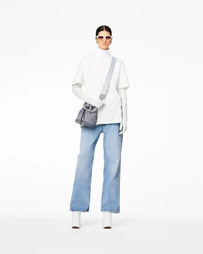 Marc Jacobs The Outline Logo Webbing Strap Wolf Grey Multi