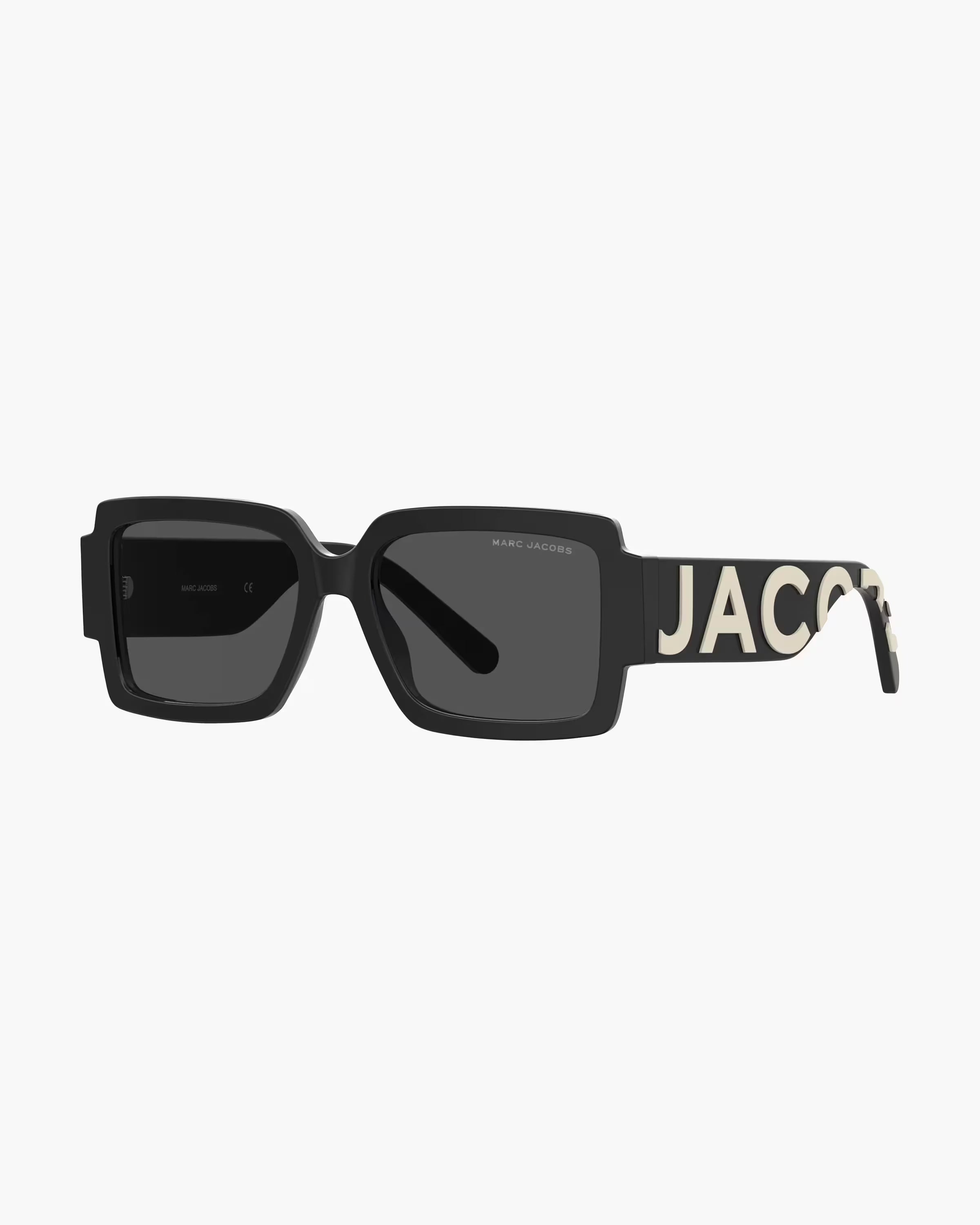Marc Jacobs The Bold Logo Square Sunglasses Black/White