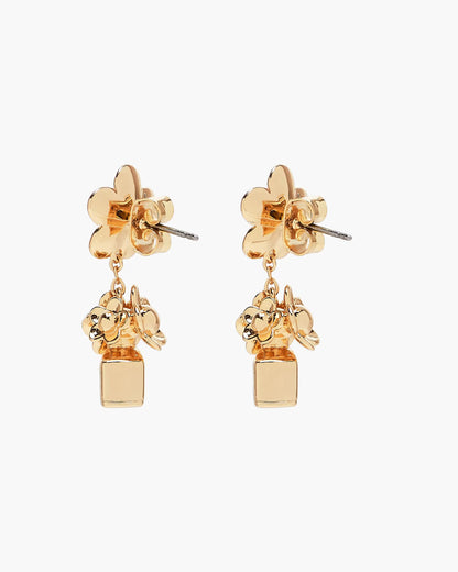 Marc Jacobs The Mini Icon Daisy Earrings Gold