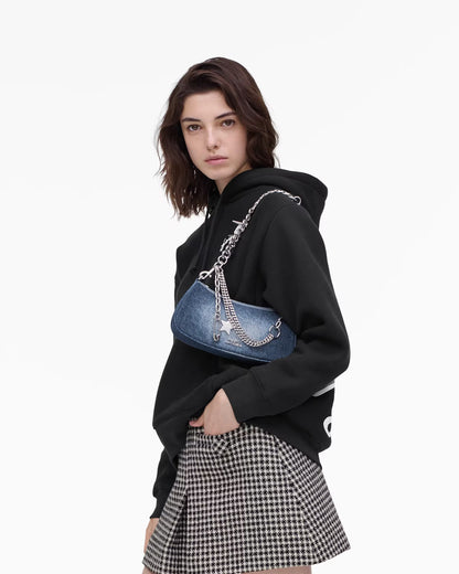 Marc Jacobs The Faded Denim Charm Shoulder Bag Faded Vintage Indigo