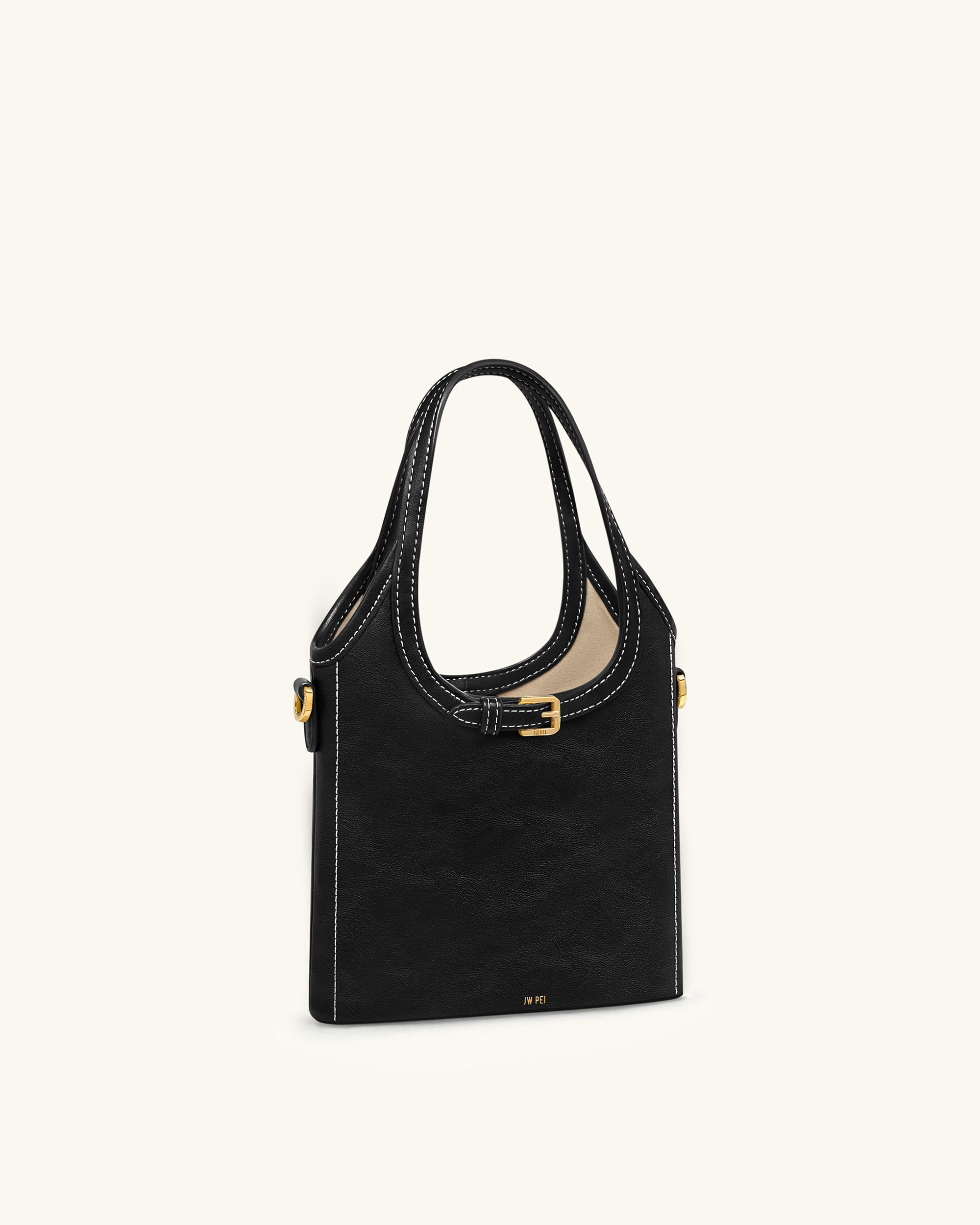 Jw Pei Brooke Mini Belted Embellished Top Handle Bag Black