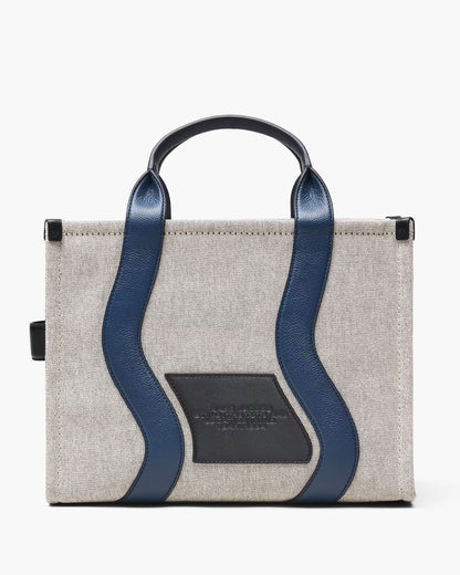 Marc Jacobs The Wavy Canvas Medium Tote Bag Ivory/Navy