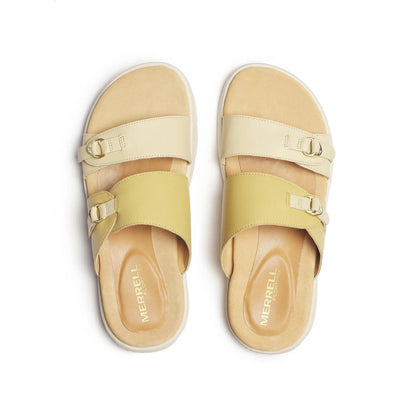 Merrell Women's Fleur Leather Slide Caramel/Almond